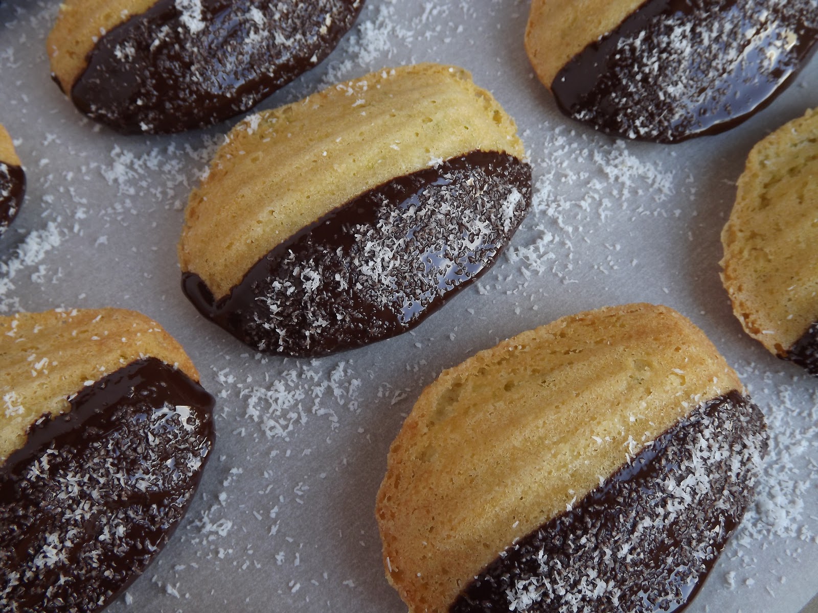 Lime and Coconut Madeleines