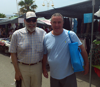 Stuart & John at Villaricos open air market