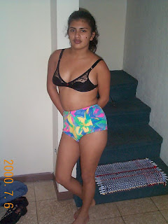 indian girl in black bra panty