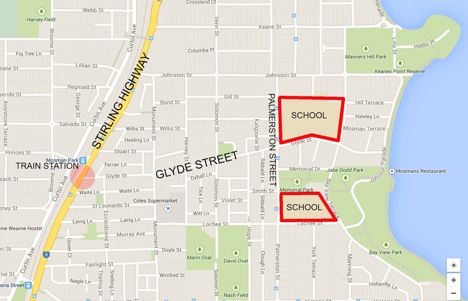 Bicycle Perth Mosman Park intersection downgrade