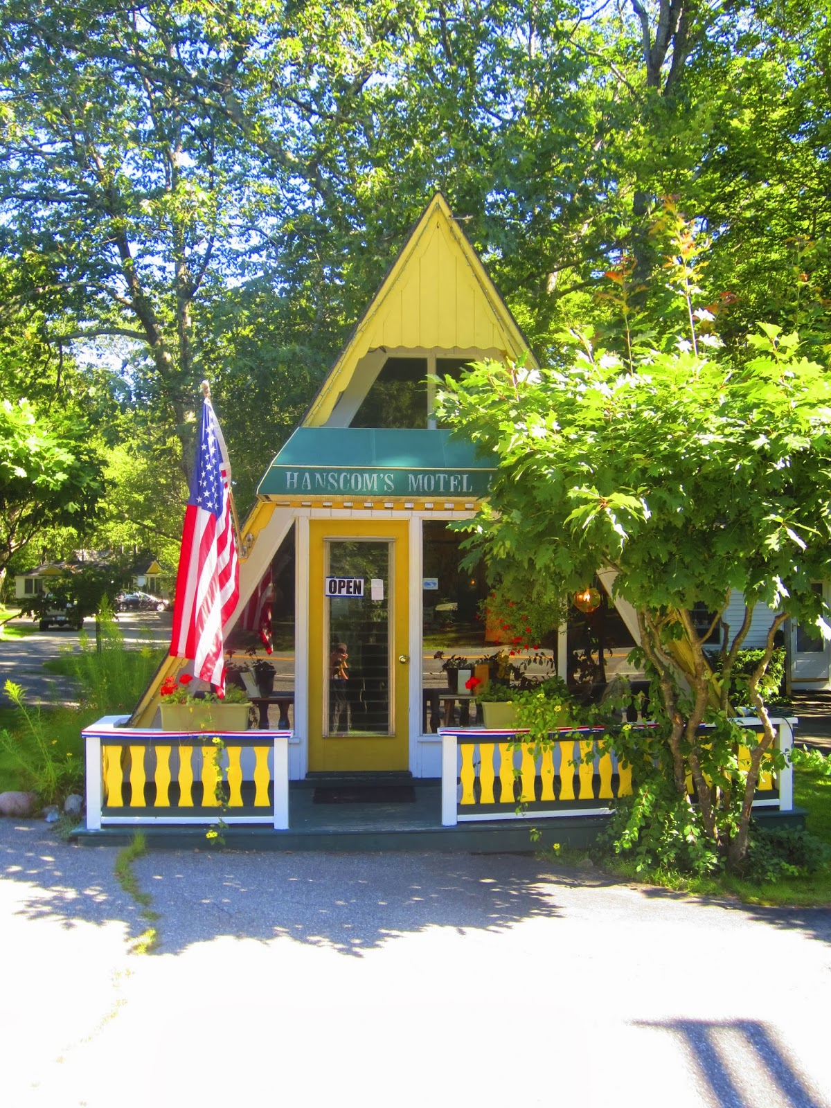 A Tiny Yellow Aframe Cabin/Cottage in Maine