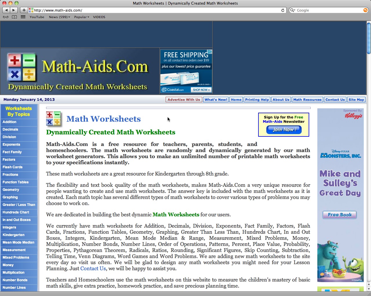 worksheet Math Aid Worksheets educational reviews math aids com not only does this site have worksheets for extra practice it will show the parents and explain what your child is doing so you can help them with their