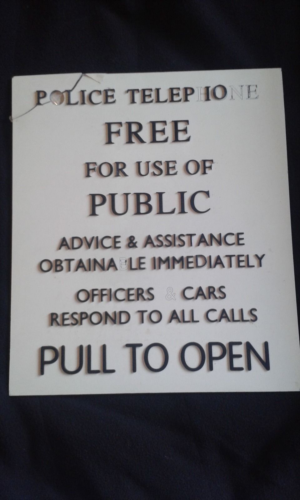 Tardis Door Sign Sc 1 St Storied Threads
