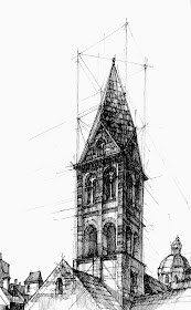17-Romanesque-Tower-Łukasz-Gać-DOMIN-Poznan-Architectural-Drawings-of-Historic-Buildings-www-designstack-co