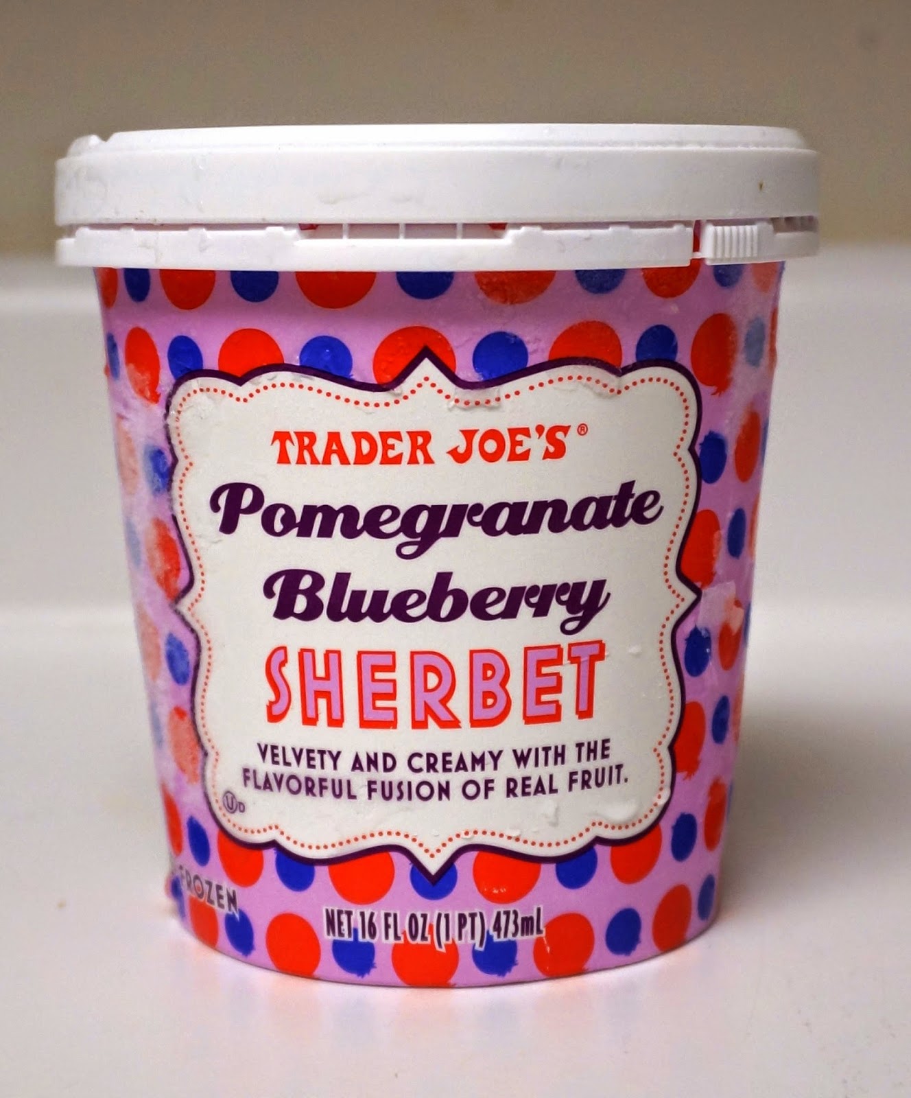 Exploring Trader Joe's Trader Joe's Pomegranate Blueberry Sherbet