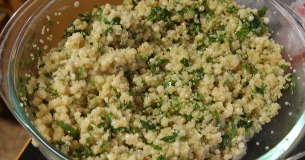 Food Wonk Quinoa and Couscous Mediterranean Salad