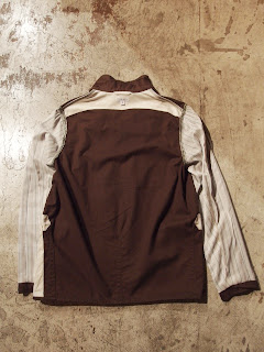 engineered garments usn jacket in olive cavalry twill