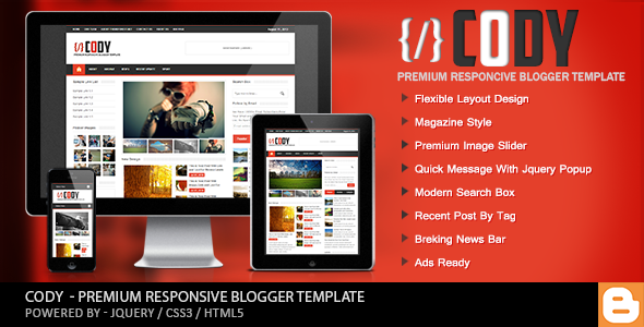 Cody 10 Premium Blogger Templates of 2014 - Gorgeous Collection