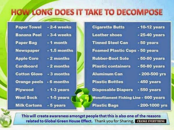 My World….. My Journey….. : How Long Does It Take To Decompose My World….. My Journey….. : How Long Does It Take To Decompose