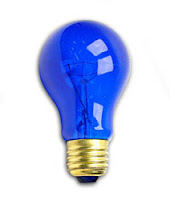 Blue light bulb