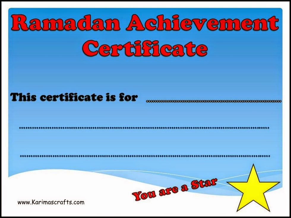 ramadan certificates free download crafts muslim islam