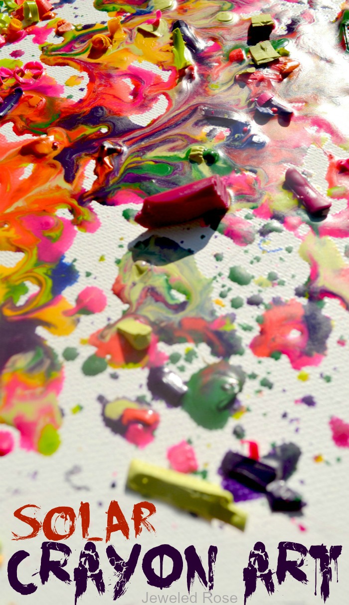 Paint and PLAY Crayon Art Growing A Jeweled Rose