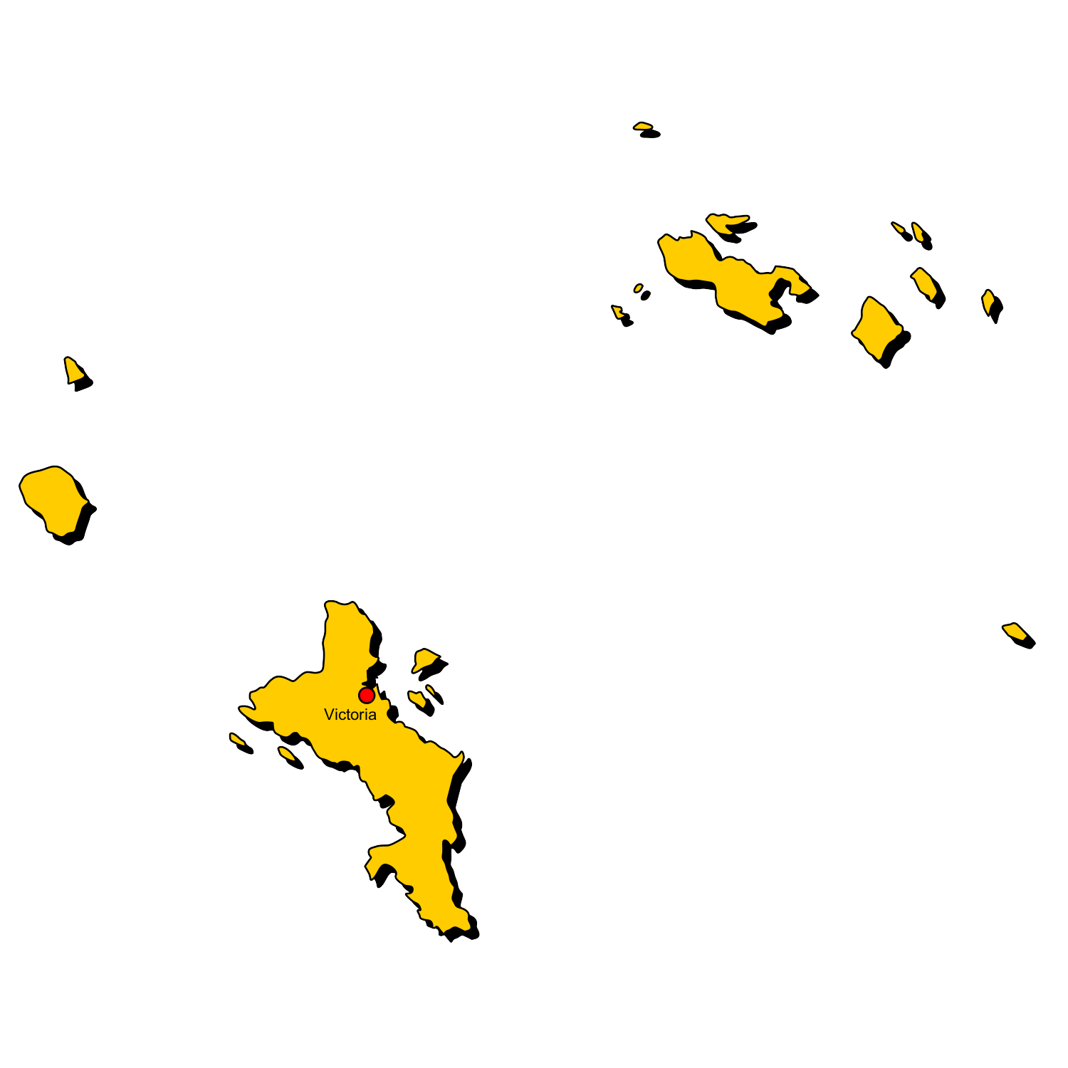 Seychellen In Gelb Landkarten Kostenlos Cliparts Kostenlos