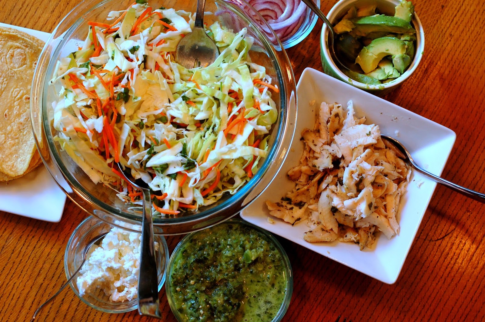 KELSIE'S KITCHEN Fish Tacos with TomatilloJalapeño Salsa