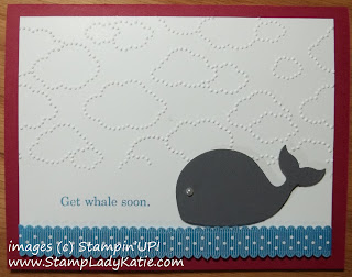Card made with Stampin'UP!'s Happy Whale Die