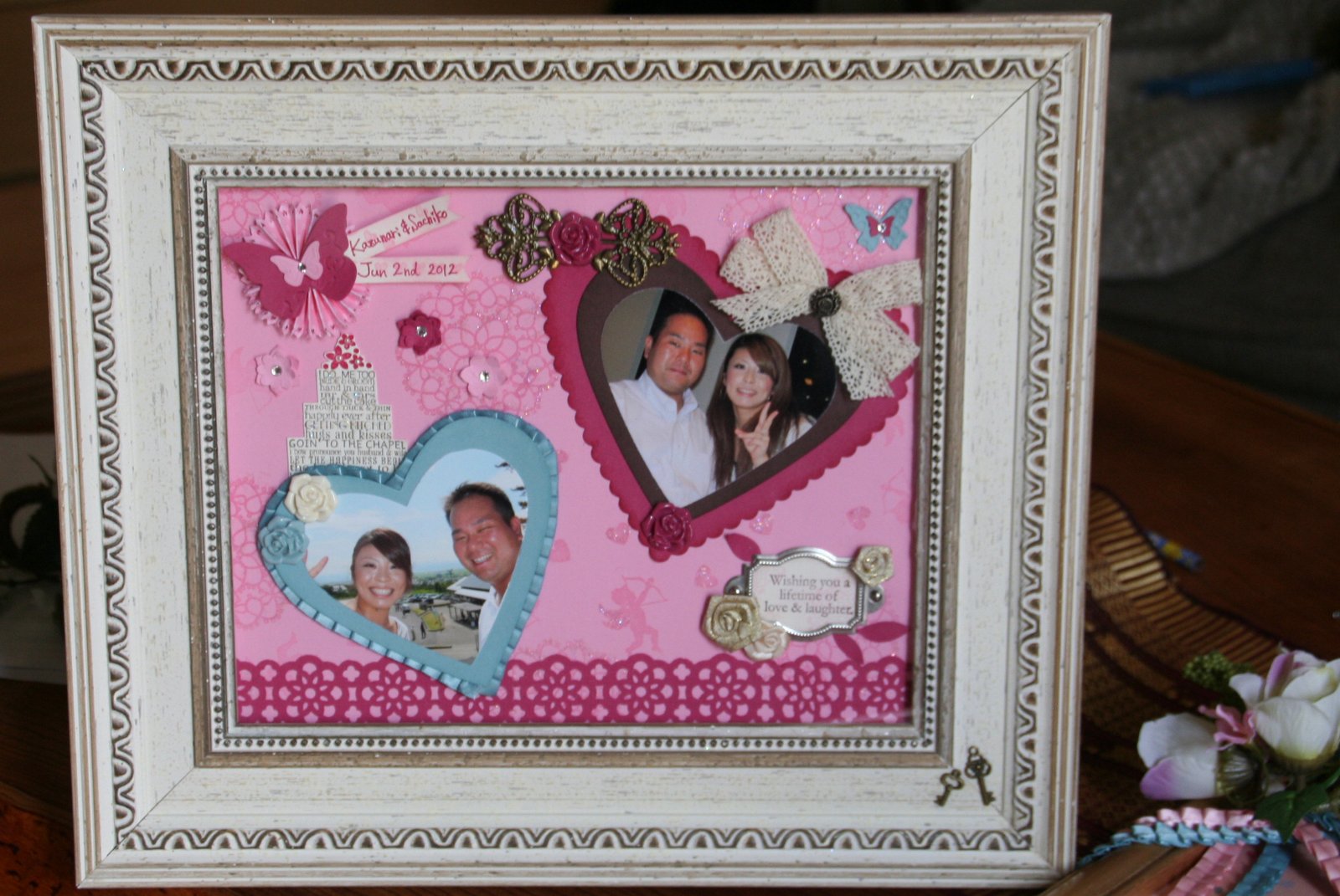 Rumi S Paper Craft スタンピンアップ手作りカード 結婚祝いのスクラップ Mさん作品
