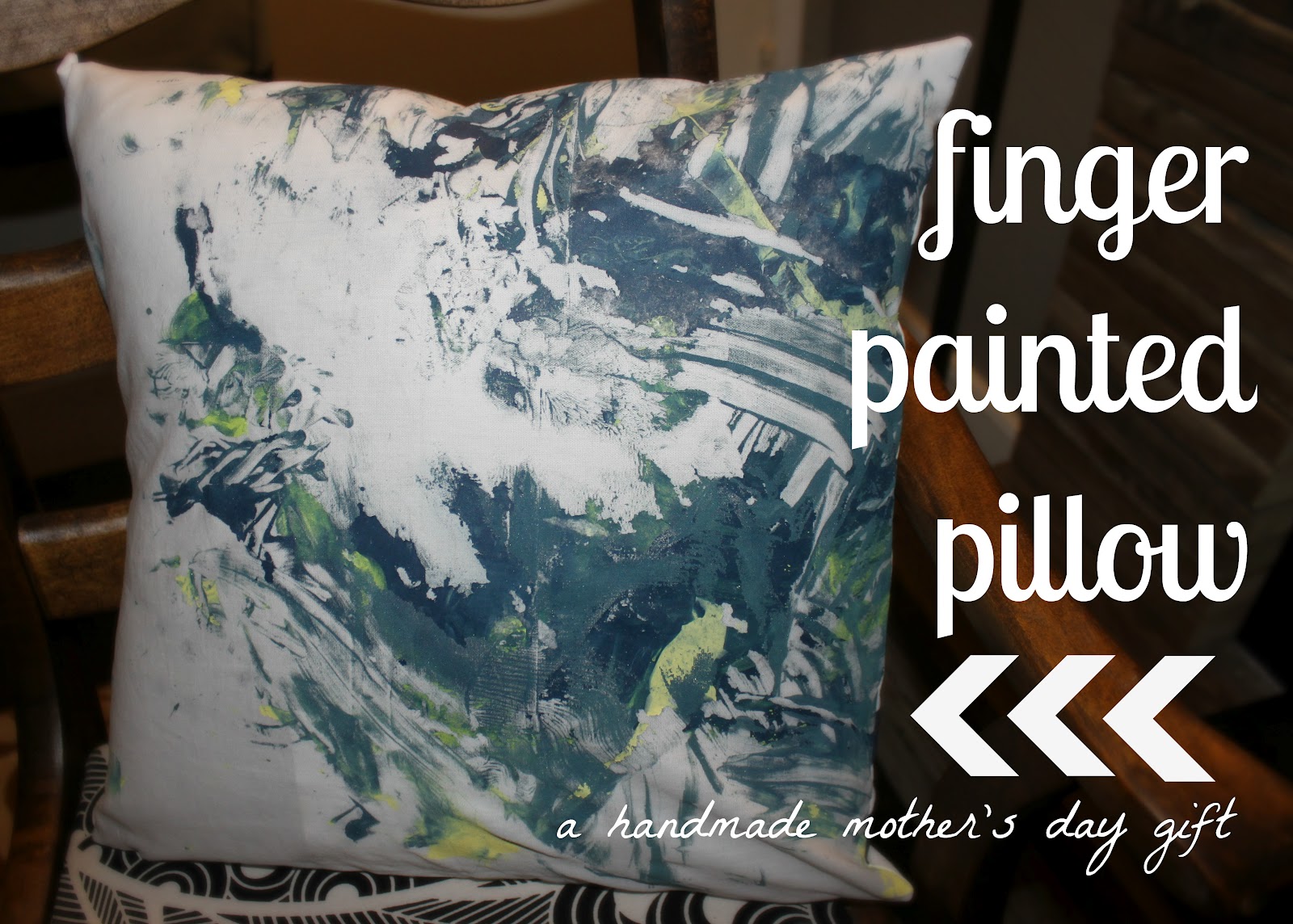 look what jeff did finger painted pillows for mother s day