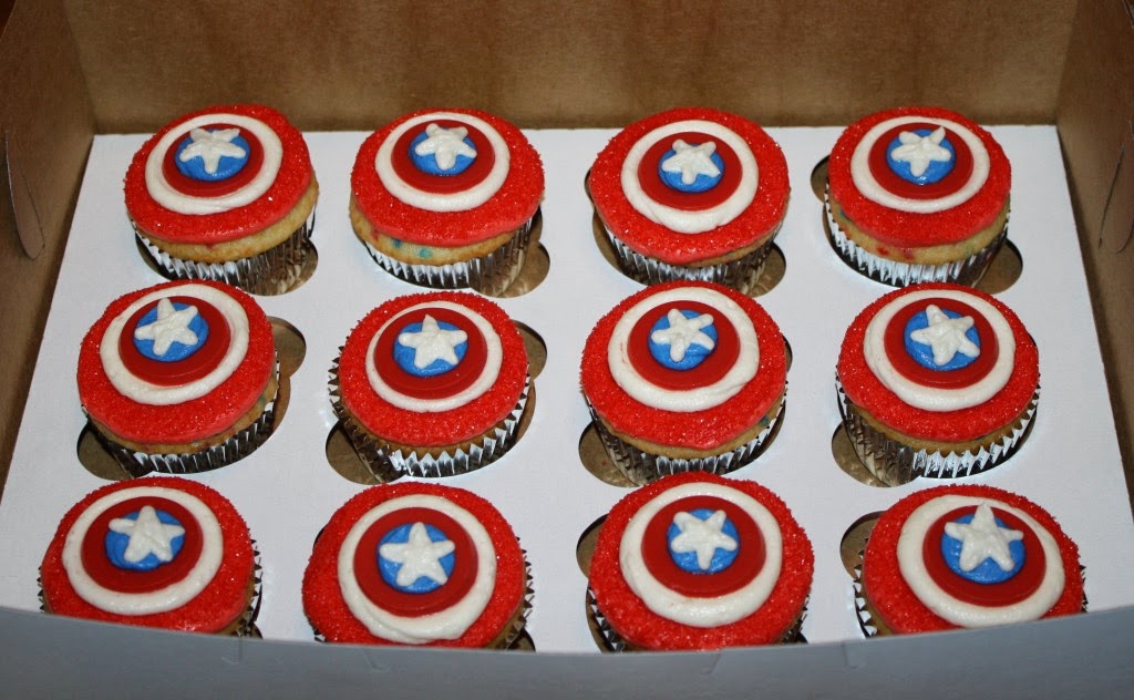 Party Cakes Captain America Cupcakes