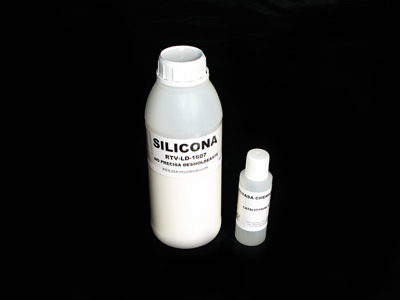 SILICONA RTV-1607-Líquido cremoso blanco en bote de 1 kg. + 40 grámos GRATIS de Catalizador RTV