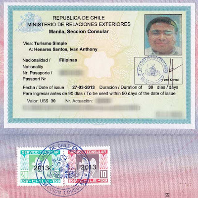 Chile visa application in Philippines