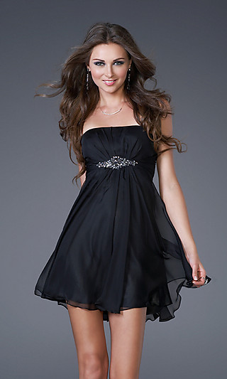 Valentinipidu 2012 - Page 2 La+Femme+Short+Black+Strapless+Dress+15851