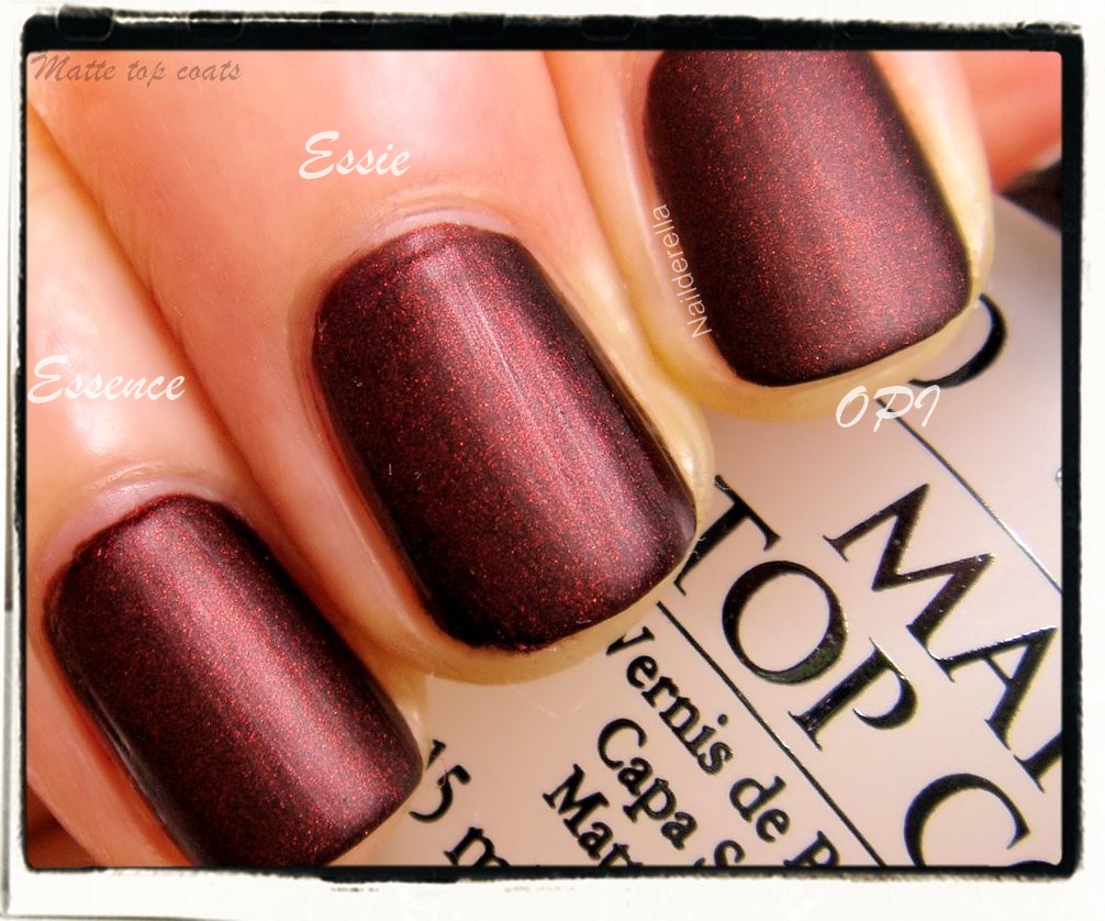 OPI Matte top coat and comparison Nailderella