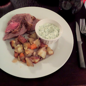 Herb Roasted Leg of Lamb:  Delicious lamb leg roast seasoned with herbs and spices.  Makes a great holiday, or romantic, dinner.