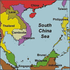 china sea map