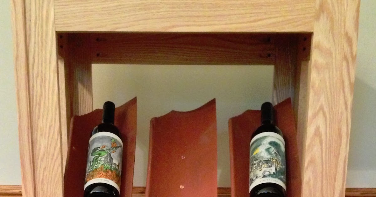 Warrior Woodwork Reclaimed Terracotta Tile Wine Rack