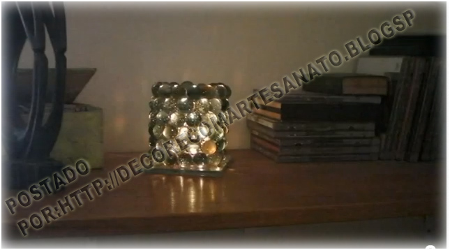Decoraç u00e3o e Artesanato Luminária de bola de gude Artesanato De Historia ~ Decoraç u00e3o e Artesanato Luminária de bola de gude