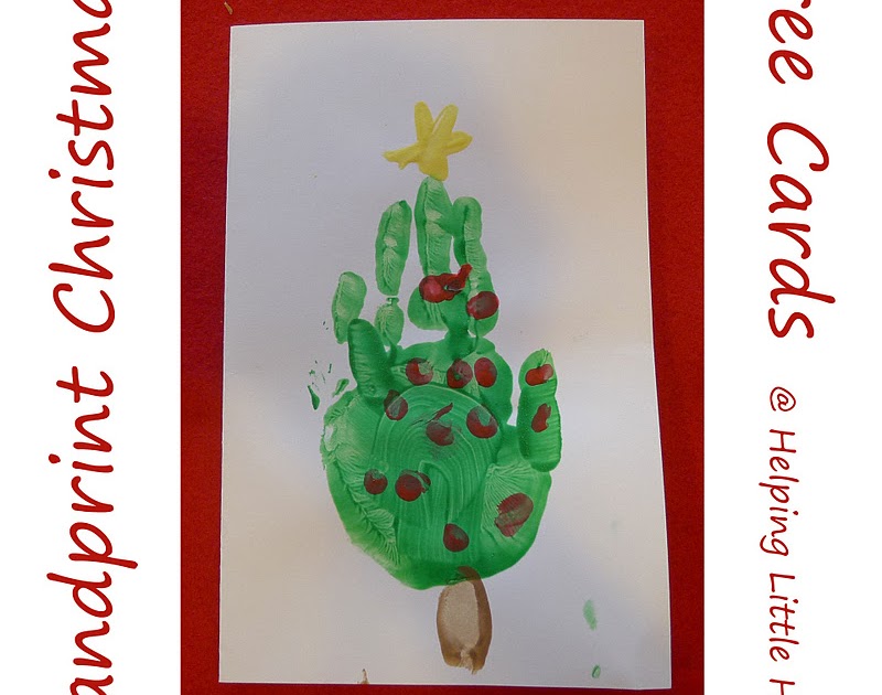 Pieces by Polly Handprint Christmas Tree Cards Tutorial