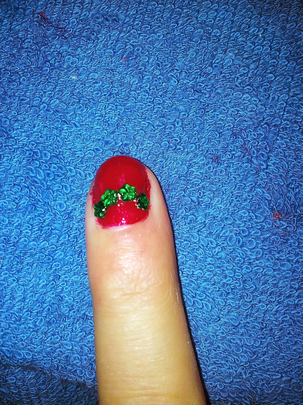 Mom's Thumb Reviews Manicure Monday Christmas Nails Lots of Zing