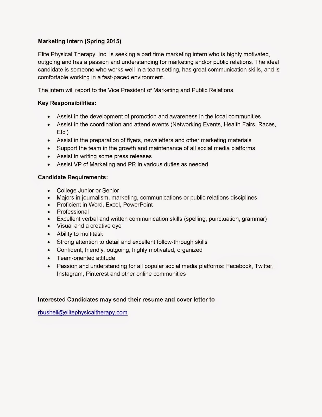 uri cba internship job information elite physical therapy cover letter for physical therapy internship