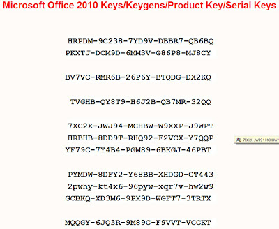 Office 2010 serial key free