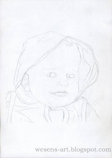 Step 1 pencil drawing portrait    wesens-art.blogspot.com