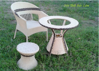 Sản phẩm mây nhựa màu Be của công ty Bảo Lâm