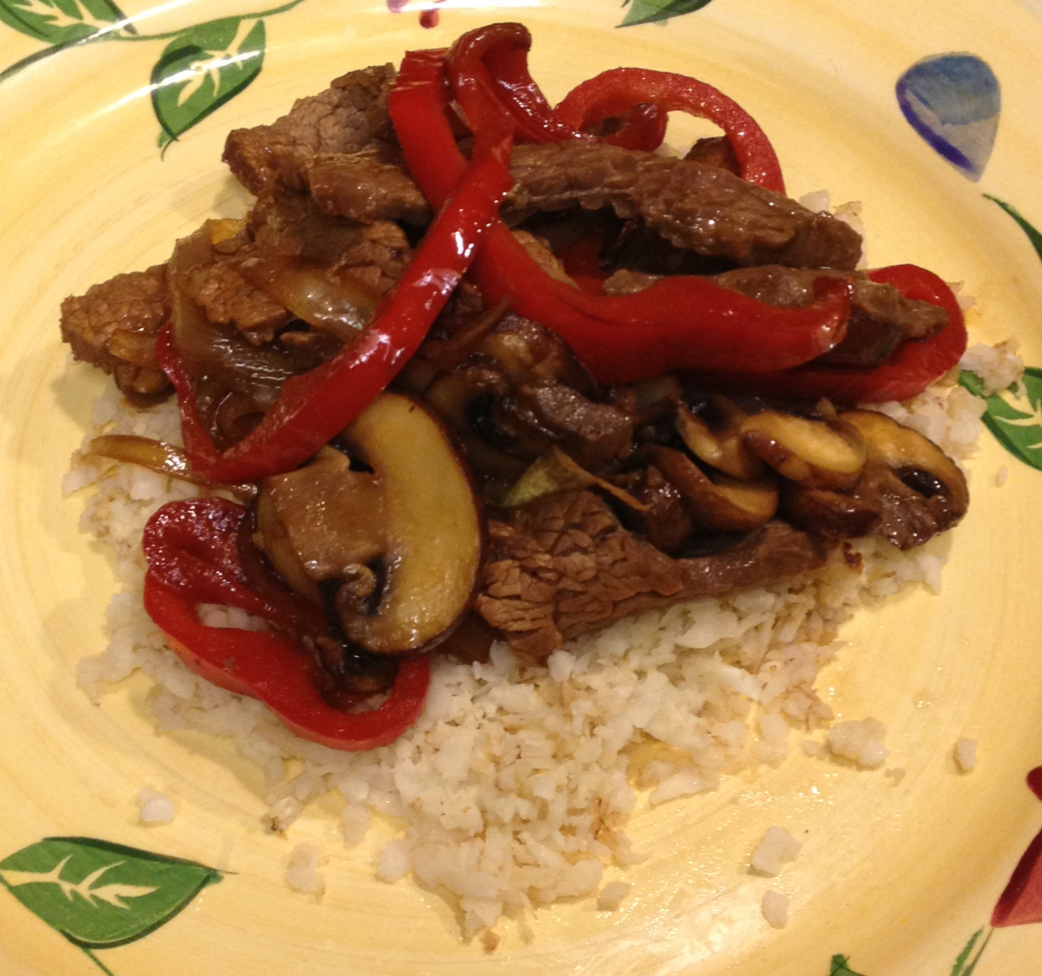 From Pasta to Paleo Beef Stir Fry & Cauliflower Rice