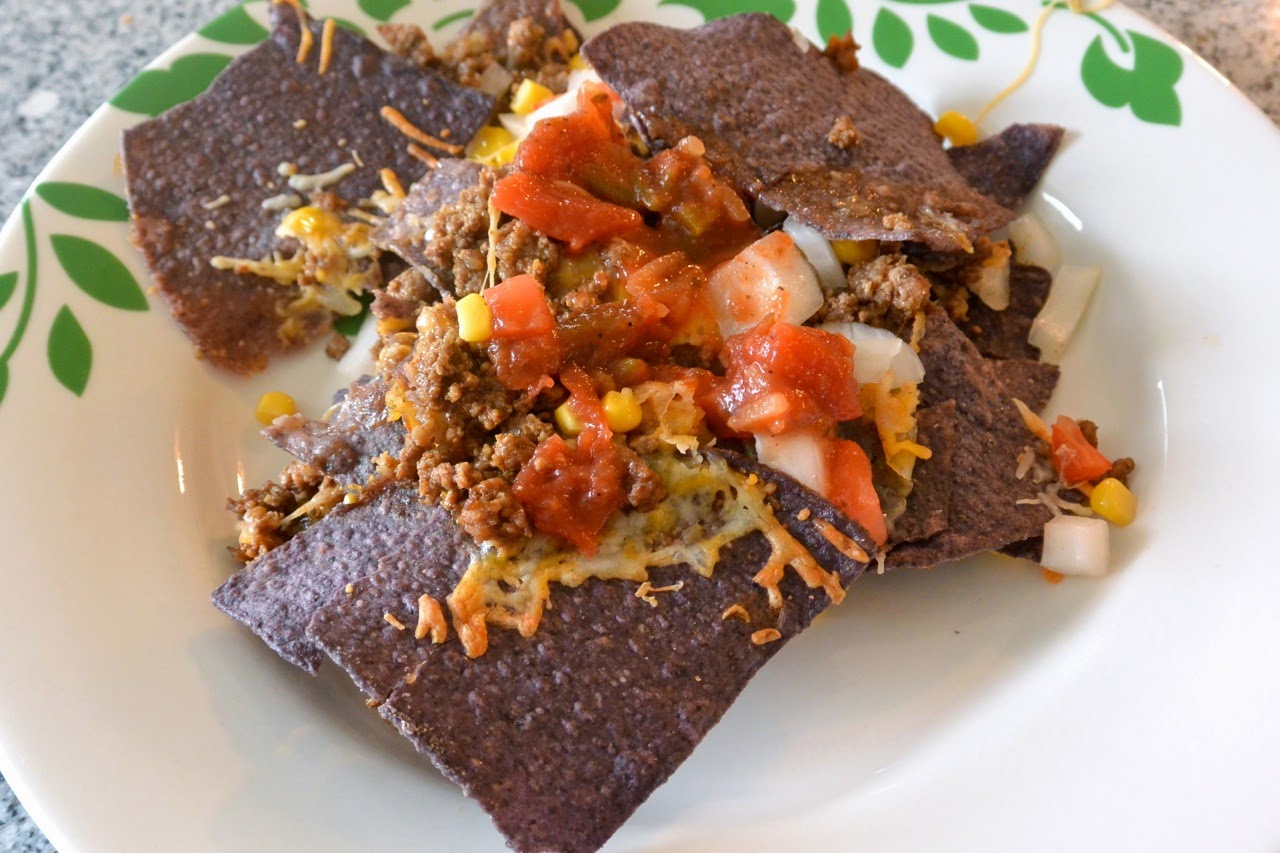 Mixin' Mom Loaded Blue Corn Tortilla Nachos