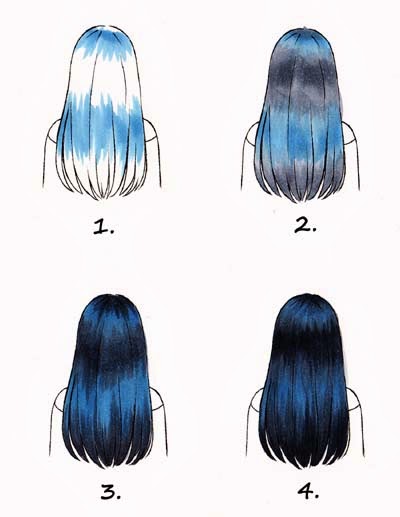 Blau schwarz haarfarbe bilder