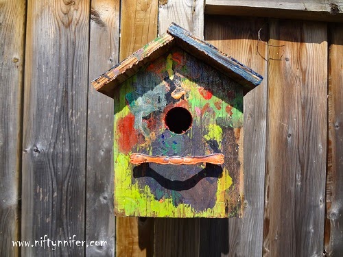 Craft ~Diy Painted Bird House  http://www.niftynnifer.com/2014/05/diy-painted-bird-house-craft-by.html