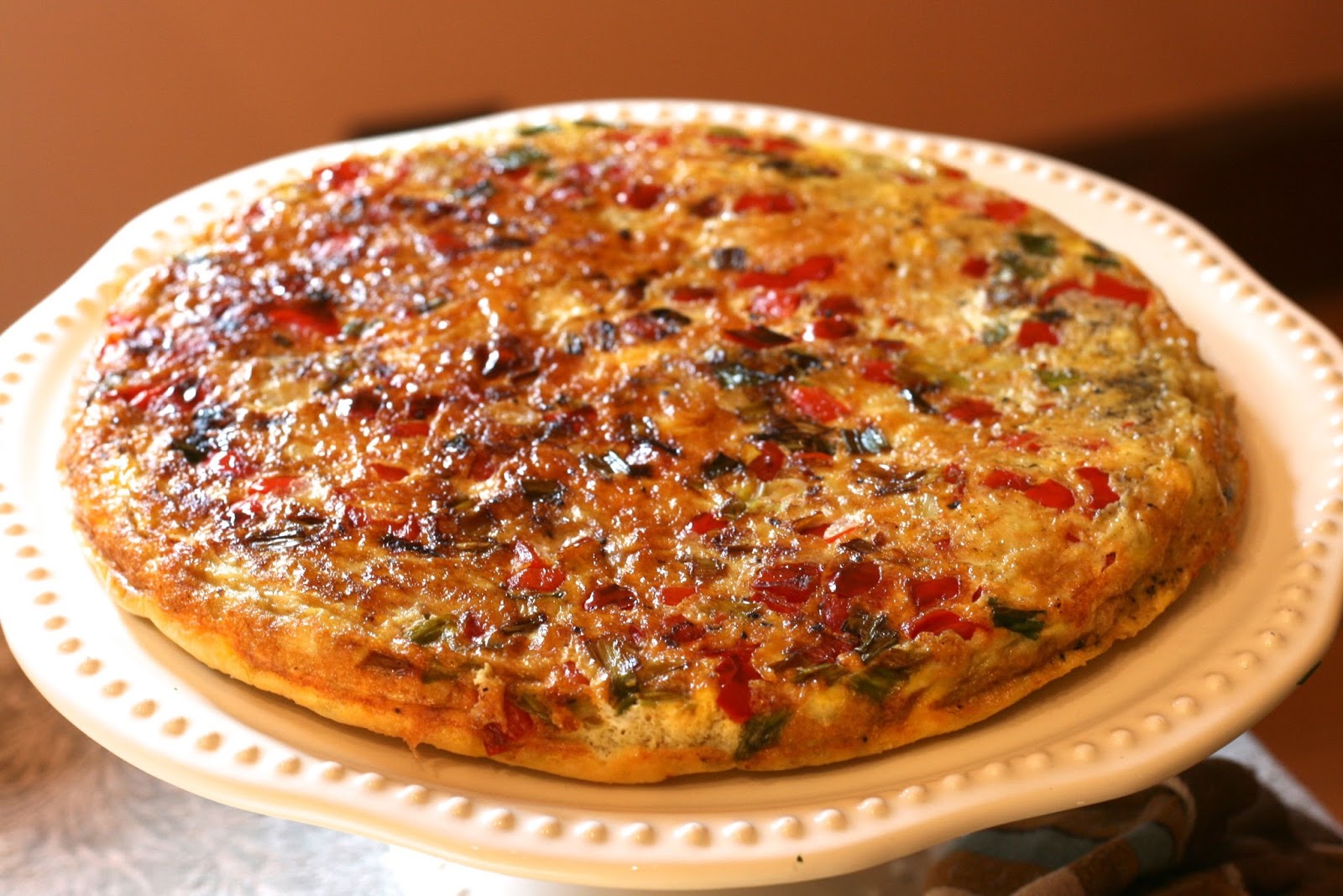 Red Pepper & Onion Frittata Foodie Friday Simple Living and Eating Red Pepper & Onion