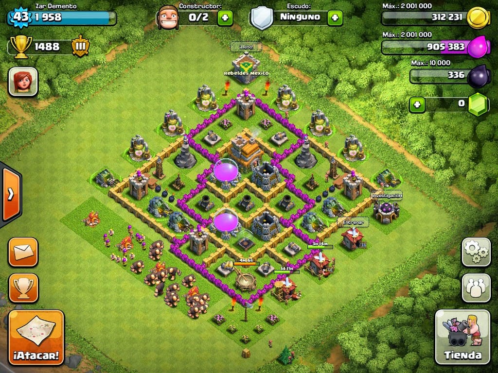Clash Of Clans defense TH lv7 This is a defense strategy for the game