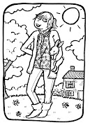 Coloriage du mercredi : Céline et Abricot, le lapin (colo celine lapin)