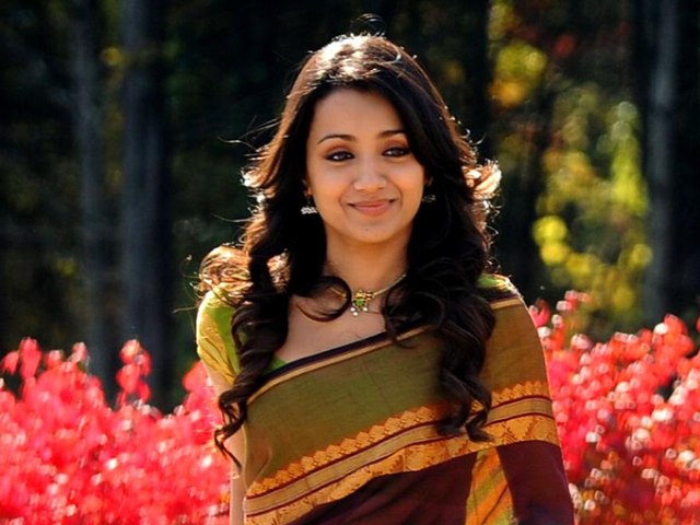 Trisha Krishnan: Trisha in saree in Vinnai Thandi Varuvaya