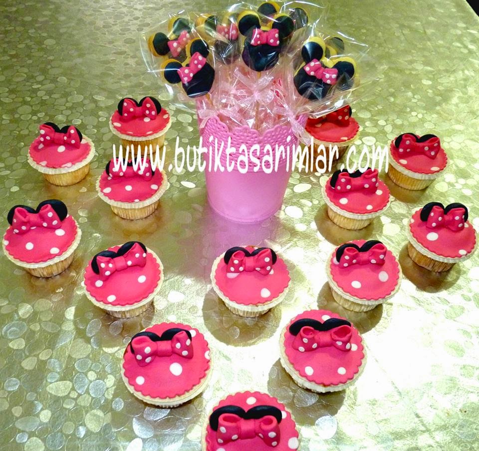 Butik Tasarımlar Mini Mouse Kurabiye ve Kap Kek Seti
