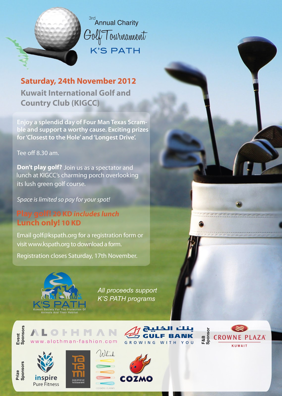 Ladies who do lunch in Kuwait K'S PATH 3rd Annual Golf Tournament at