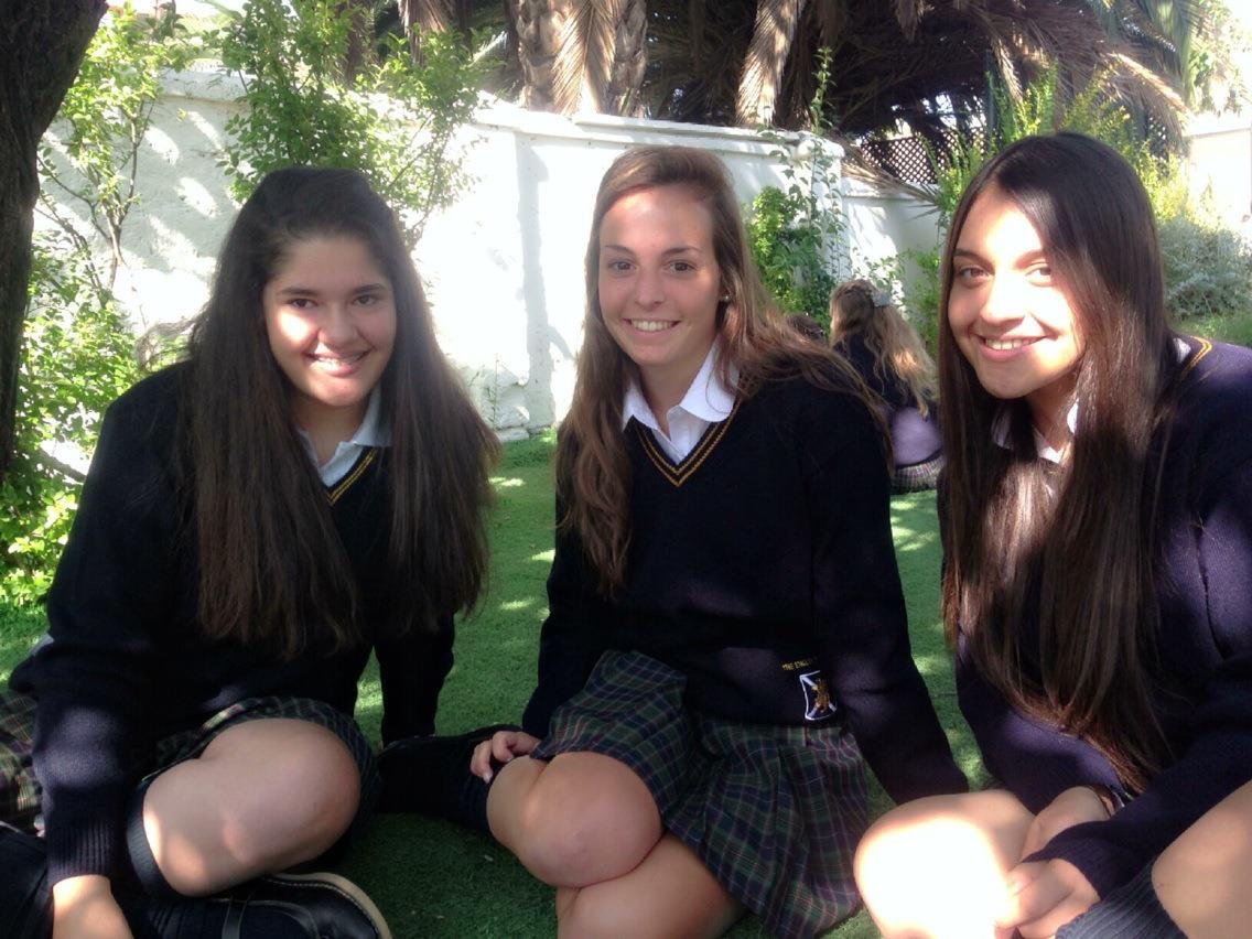 on the first day of school each year, her host sisters made this for her....