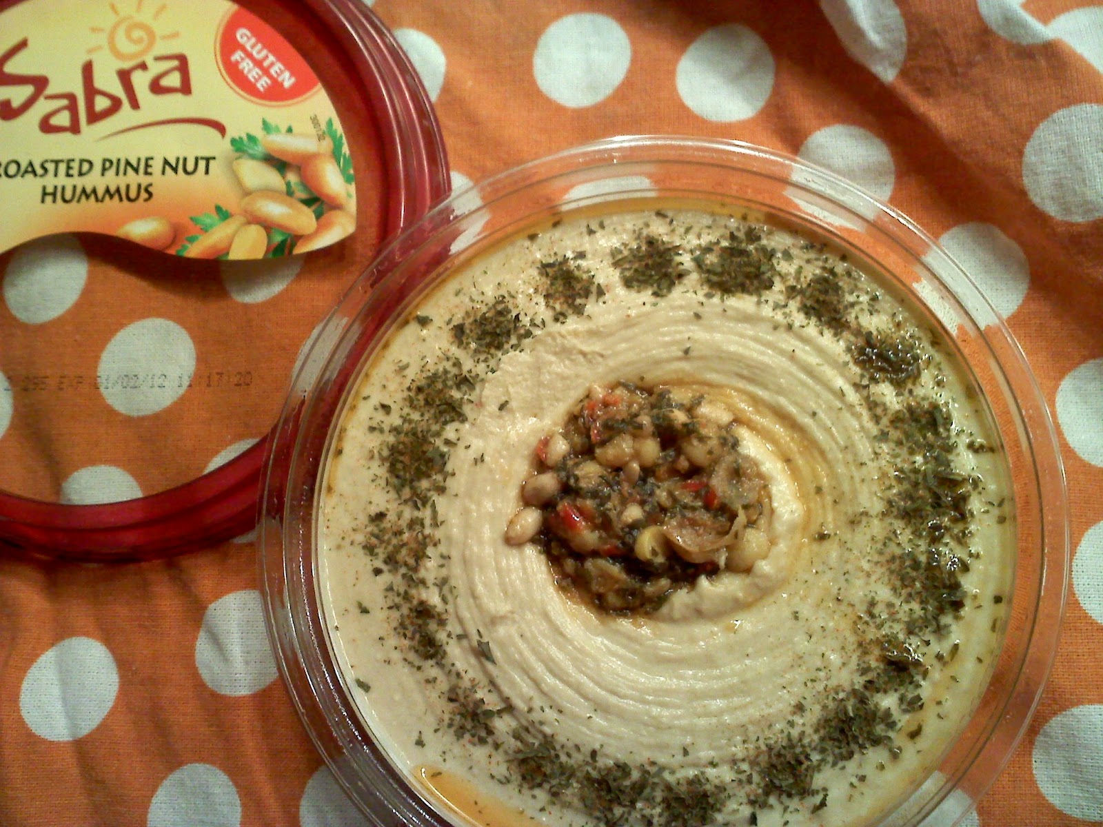 Choice Sustenance Tasting Sabra Roasted Pine Nut Hummus