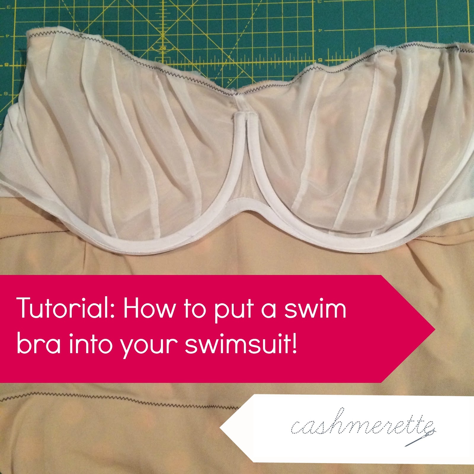 Mini tutorial Putting a swim bra into a swimsuit Cashmerette