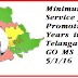 TS GO 4 Promotions Minimum Service 2 years in Telangana
